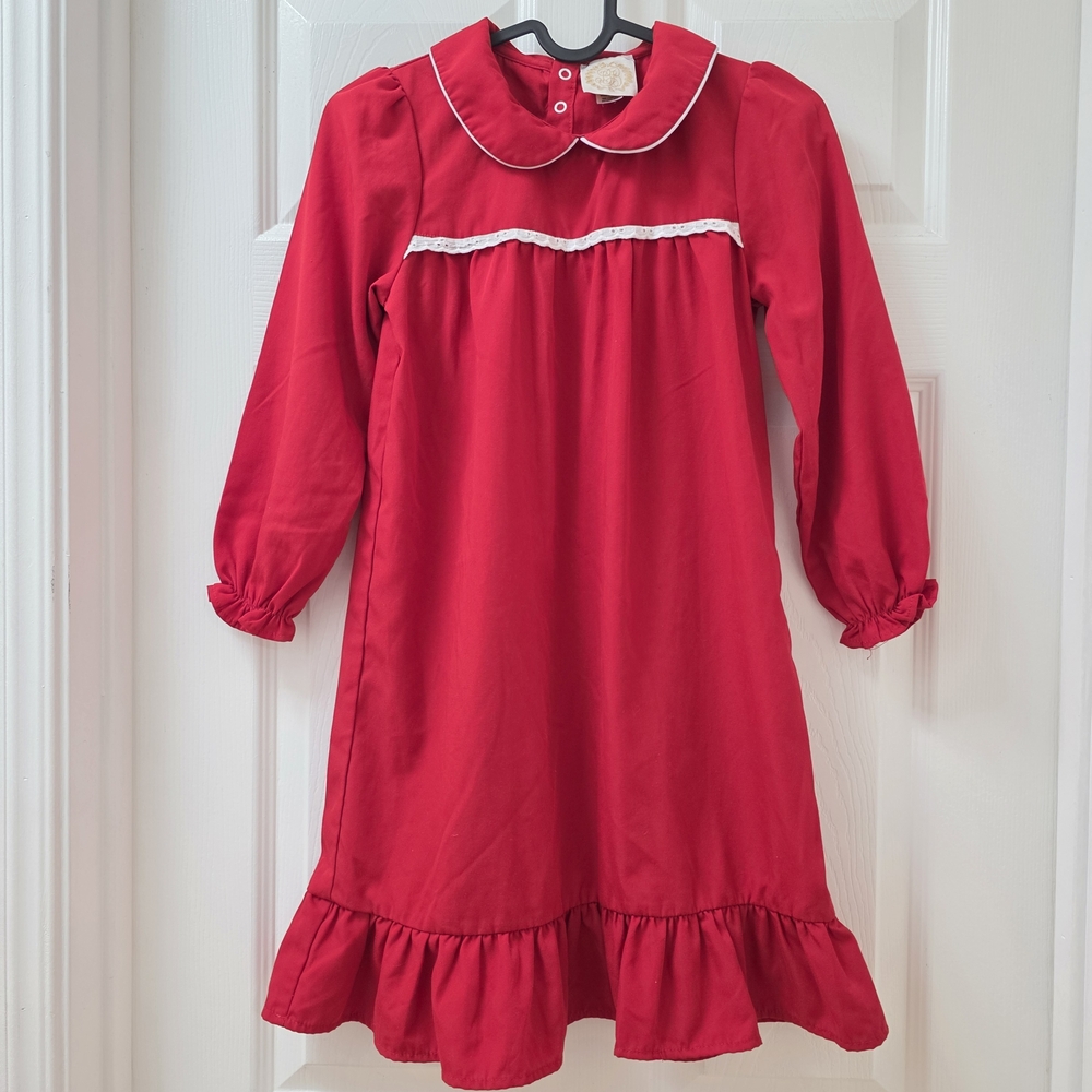 The Beaufort Bonnet Company Red Dress with White Trim